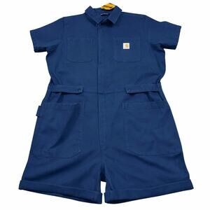 New Carhartt Women’s XL TENCEL Rugged Flex Twill Short Sleeve Shortall BS6906-W